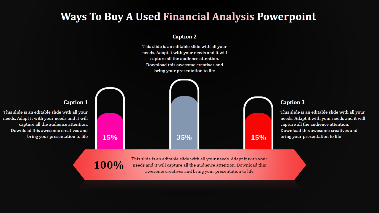 Free - Financial Analysis PowerPoint With Dark Background
